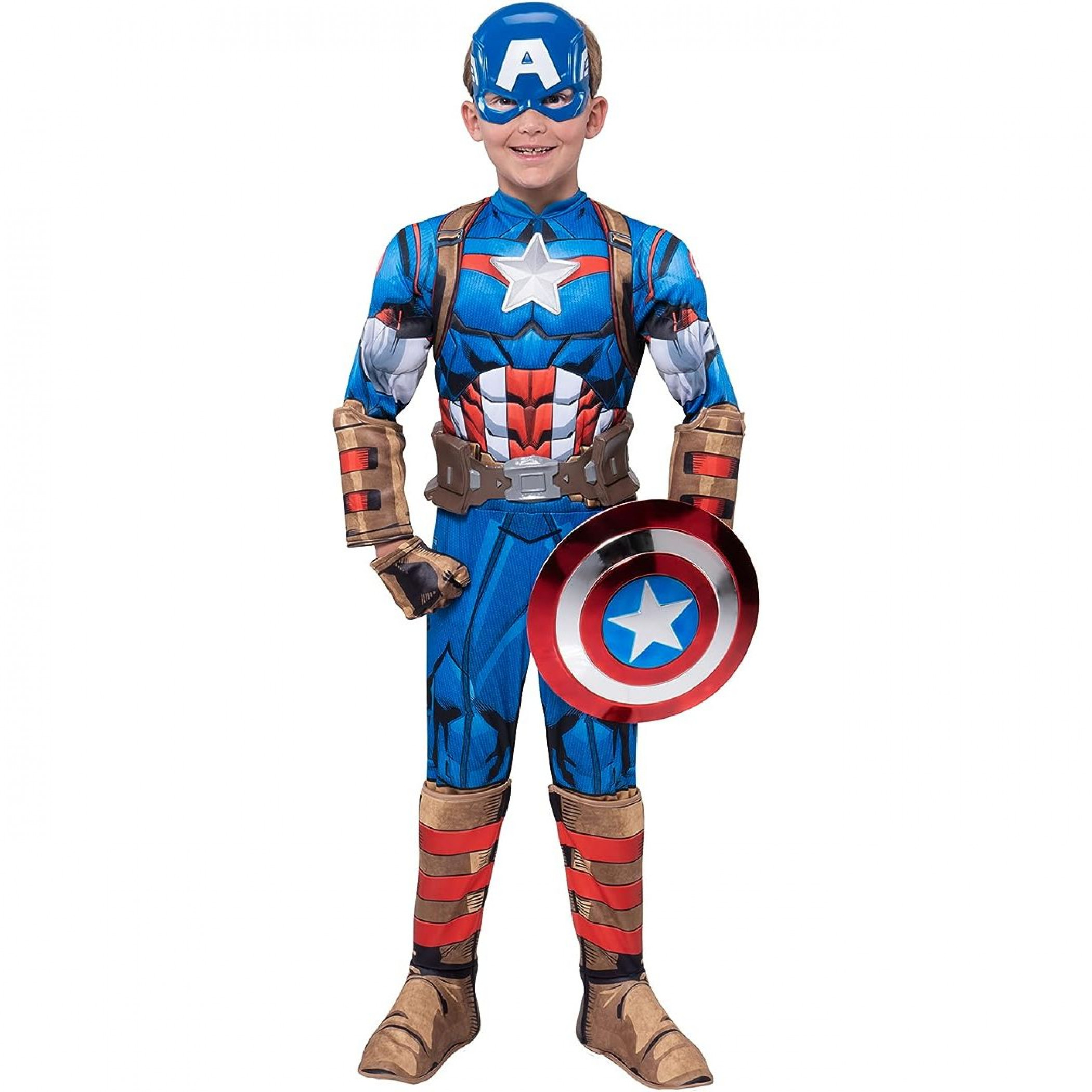 Captain America Kid's Premium Padded Costume with Shield
